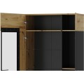 Vitrína Lucas II 12 90 cm dub Artisan/černá