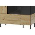 Vitrína Lucas II 15 90 cm dub Artisan/černá