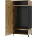 Šatní skříň Lucas 70 90 cm dub Artisan/černá