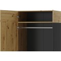 Šatní skříň Lucas 70 90 cm dub Artisan/černá