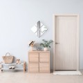 Sada 4 ks zrcadel LEVI Squar 20 cm stříbrná