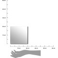 Sada 4 ks zrcadel LEVI Squar 20 cm stříbrná