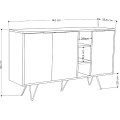 Komoda Houseland CLARA 142 cm dub přírodní/antracit