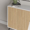 Komoda Houseland FIONA 150 cm bílá/dub safírový
