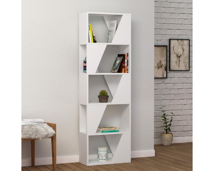 Moderní knihovna Houseland FRAME bílá