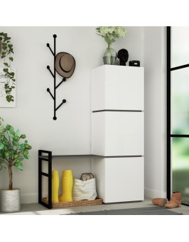 Předsíňová stěna Houseland MELLO bílá/antracit