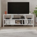 Rohový TV stolek Houseland Thales bílý