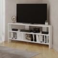 Rohový TV stolek Houseland Thales bílý