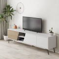 TV stolek Houseland FIONA 180 cm bílý/dub safírový