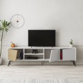TV stolek Houseland FIONA 180 cm bílý/dub safírový