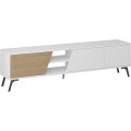 TV stolek Houseland FIONA 180 cm bílý/dub safírový