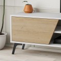 TV stolek Houseland FIONA 180 cm bílý/dub safírový