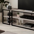 Sada TV stolku + 2 ks bočních stolků Houseland Echo mocha/černá