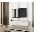 Závěsný televizní stolek Oro MDF 135 cm bílý/zlatý