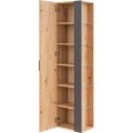 Koupelnová skříňka se zrcadlem vysoká Madera 803 1D dub artisan/grafit