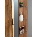 Koupelnová skříňka se zrcadlem vysoká Madera 803 1D dub artisan/grafit