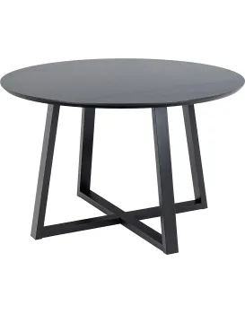 Kulatý jídelní stůl Malika 120 cm černý