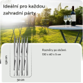 Sada 2 ks cateringových skládacích barových stolů MARLE 60 cm mramorově bílá