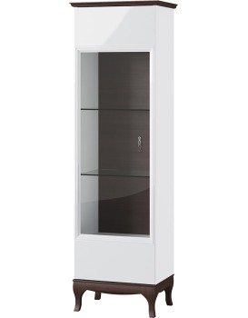 Vitrína Massimo 10 62 cm levá bílá/mocca
