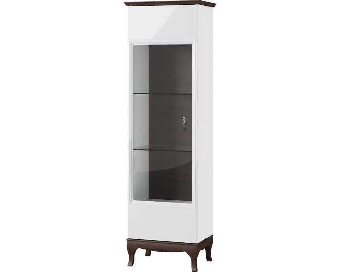 Vitrína Massimo 10 62 cm levá bílá/mocca