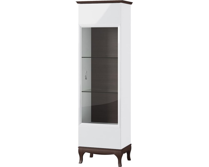 Vitrína Massimo 11 62 cm pravá bílá/mocca