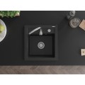Granitový dřez MEXEN VITO černostříbrná metalíza