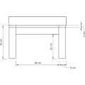 Taburet MEXICO 01 51 cm z masivu/červený