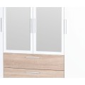 Šatní skříň Milo 02 187 cm dub sonoma/bílá