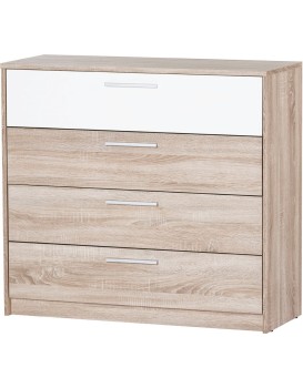Komoda Milo 06 98 cm dub sonoma/bílá