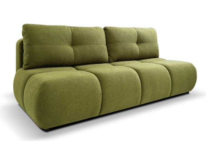 Rozkládací pohovka Milo 214 cm Now or Never 38 bouclé zelená 