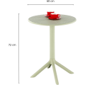 Zahradní kulatý stůl CALVO 60 cm mintově zelený