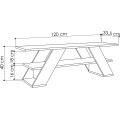 TV stolek Houseland Farfalla 120 cm dub přírodní