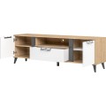 TV stolek Moet 25 170 cm ořech americký Jackson/bílý/grafit