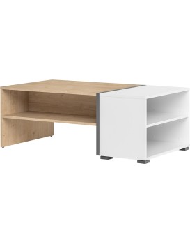 Konferenční stolek Moet 41 108 cm ořech americký Jackson/bílý/grafit