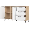 Komoda Moet 45 150 cm ořech americký Jackson/bílá/grafit