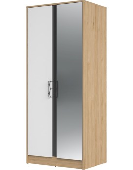 Šatní skříň Moet 70 84 cm ořech americký Jackson/bílá/grafit