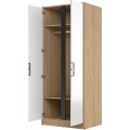 Šatní skříň Moet 70 84 cm ořech americký Jackson/bílá/grafit