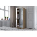Šatní skříň Moet 70 84 cm ořech americký Jackson/bílá/grafit