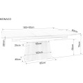 Jídelní rozkládací stůl Monaco 160/200 cm keramika travertin/dub přírodní