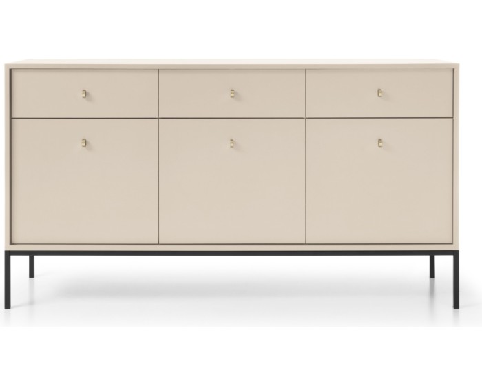 Komoda Mono II 154 cm béžová/černá