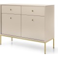 Komoda Mono II 104 cm se zásuvkami béžová/zlatá