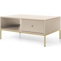 Konferenční stolek Mono II 104 cm béžový/zlatý