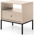 Noční stolek Mono II 54 cm béžový/černý
