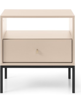 Noční stolek Mono II 54 cm béžový/černý