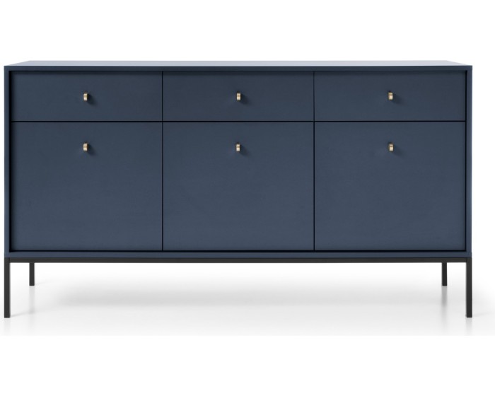 Komoda Mono II 154 cm modrá/černá