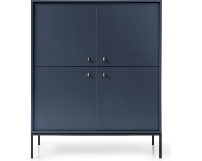 Komoda Mono II 104 cm modrá/černá