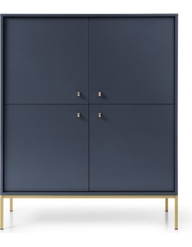 Komoda Mono II 104 cm modrá/zlatá