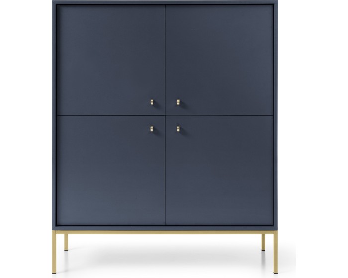 Komoda Mono II 104 cm modrá/zlatá