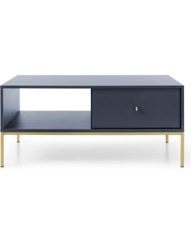 Konferenční stolek Mono II 104 cm modrý/zlatý