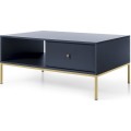 Konferenční stolek Mono II 104 cm modrý/zlatý